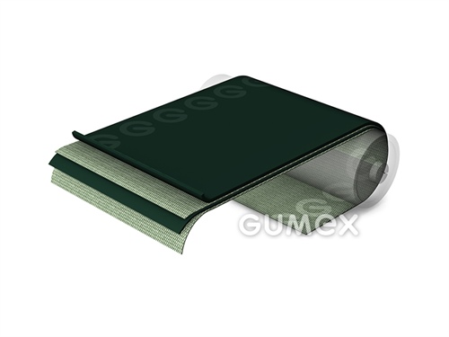PVC Förderband U21, 2-lagig, 2,6mm, Breite 500mm, antistatisch, -10°C/+70°C, dunkelgrün, 